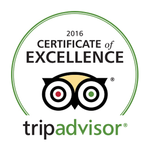 TripAdvisor Zertifikat für Excellence 2016